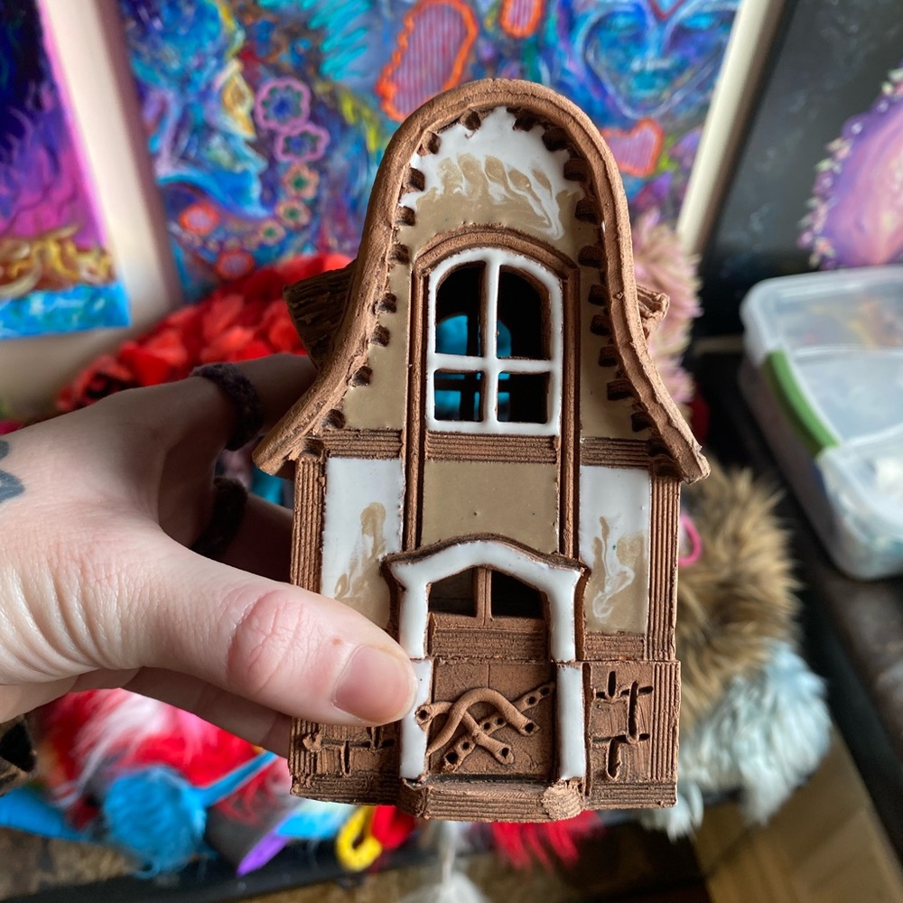Handmade Pottery Candle House